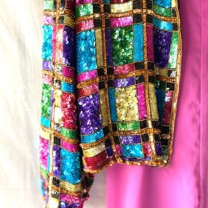 Vintage Sequin Jacket Size Medium